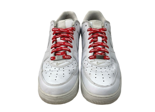 ナイキ NIKE 23年製 × SUPREME シュプリーム AIR FORCE 1 LOW エア フォース ロー ボックスロゴ シューズ 白 CU9225-100 メンズ靴 スニーカー ホワイト 28cm 104S-786
