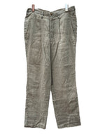 ヨウジヤマモト Yohji Yamamoto POUR HOMME 2TUCK LINEN PANTS リネン パンツ ジップフライ ズボン 薄茶 無地 HJ-P29-324 スラックス ベージュ サイズ 2 104MB-387
