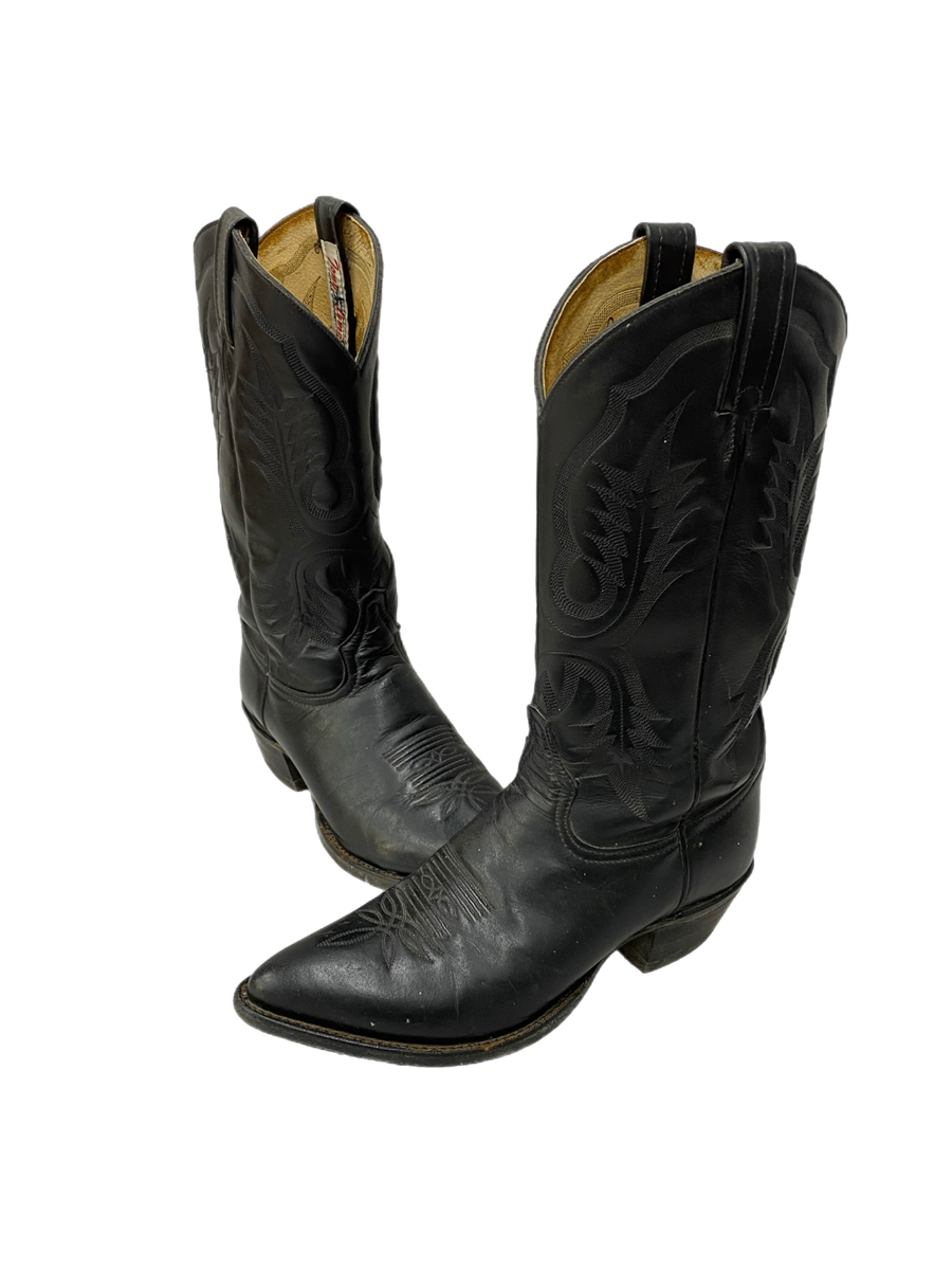 トニーラマ Tony Lama Black Longhorn Western Boots USA製 2923 ...
