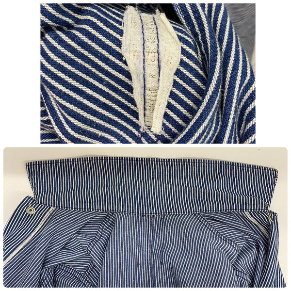 【曜日割引対象外】 ヴィンテージ vintage 60's 70's Carter's Hickory Stripe Worker Coverall ジャケット ブルー 201MT-4323 VB