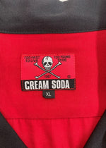 クリームソーダ CREAM SODA Bowling Shirt ボーリング シャツ オープン 半袖 シャツ 開襟 刺繍 赤 黒 PD19SH-01 半袖シャツ ロゴ レッド XLサイズ 104MT-1318