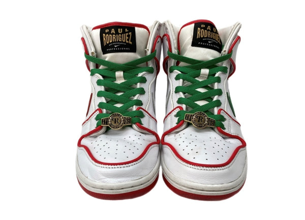 ナイキ NIKE 19年製 × PAUL RODRIGUEZ ポール ロドリゲス SB DUNK HIGH PRM QS MEXICAN BOXING ダンク ハイ メキシカン ボクシング 白 CT6680-100 メンズ靴 スニーカー ホワイト 26.5cm 104S-781