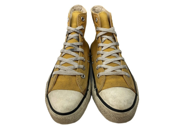 コンバース CONVERSE 90s ALL STAR HI オール スター ハイ キャンバス ヴィンテージ USA製 丸ロゴ シューズ マスタード 黄 メンズ靴 スニーカー イエロー US7 104S-891