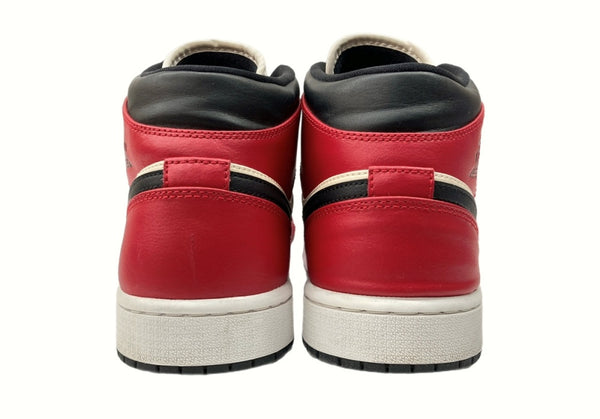 ナイキ NIKE 19年製 AIR JORDAN 1 MID CHICAGO BLACK TOE エアジョーダン ミッド シカゴ ブラック トゥ AJ1 白 赤 黒 554724-069 メンズ靴 スニーカー レッド 28cm 104-shoes554