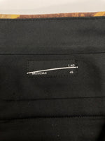 ラッドミュージシャン LAD MUSICIAN FLOWER SLIM FLARE SLACKS PANTS フラワー スリム フレア スラックス パンツ 花柄 ジップフライ 茶 総柄 2123-578 スラックス ブラウン サイズ 46 104MB-286