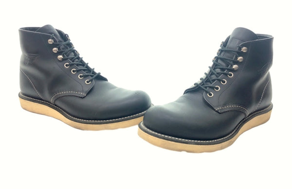 レッドウィング RED WING 6inch CLASSIC ROUND インチ クラシック ラウンド 9 1/2D 黒 8165 メンズ靴 ブーツ ワーク ブラック 27.5cm 104-shoes144