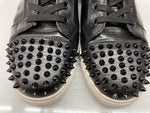 クリスチャン ルブタン Christian Louboutin Cl Moc Lug Lou Spikes Orlato Flat スパイク スタッズ 型押し SHOES SNEAKERS ハイカット BLACK 黒 レディース靴 スニーカー ブラック SIZE39 104S-1015