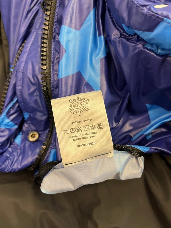 オールウェイズ always do what you should do ダウンジャケット 星柄 紫 青 ジャケット パープル Mサイズ 101MT-5399