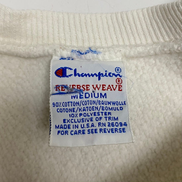 【曜日割引対象外】 チャンピオン Champion 90's USA製 YANKEES 両面プリント スウェット ホワイト Mサイズ 201MT-4651 VB