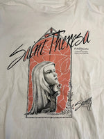 ヴィンテージ vintage 90s ©1992 Saint Teresa アートTシャツ プリントTシャツ  白 XL Tシャツ ホワイト LLサイズ 101MT-4667