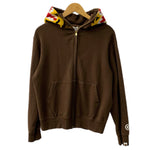アベイシングエイプ A BATHING APE Tiger Full Zip Hoodie 虎柄 パーカ ブラウン Sサイズ 201MT-4310