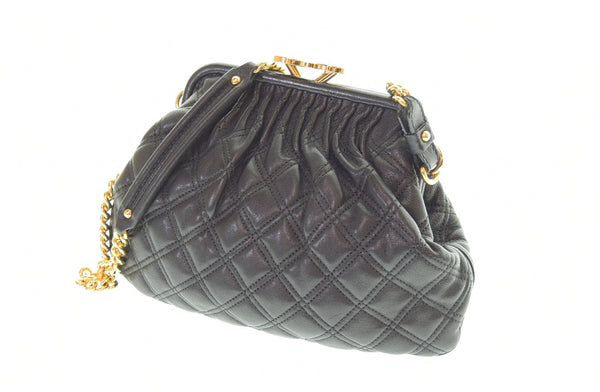 マークジェイコブス MARC JACOBS  イタリア製 LITTLE STAM リトルスタムバッグ がま口 キルティング カバン  バッグ レディースバッグ ショルダーバッグ・メッセンジャーバッグ ブラック 103B-137