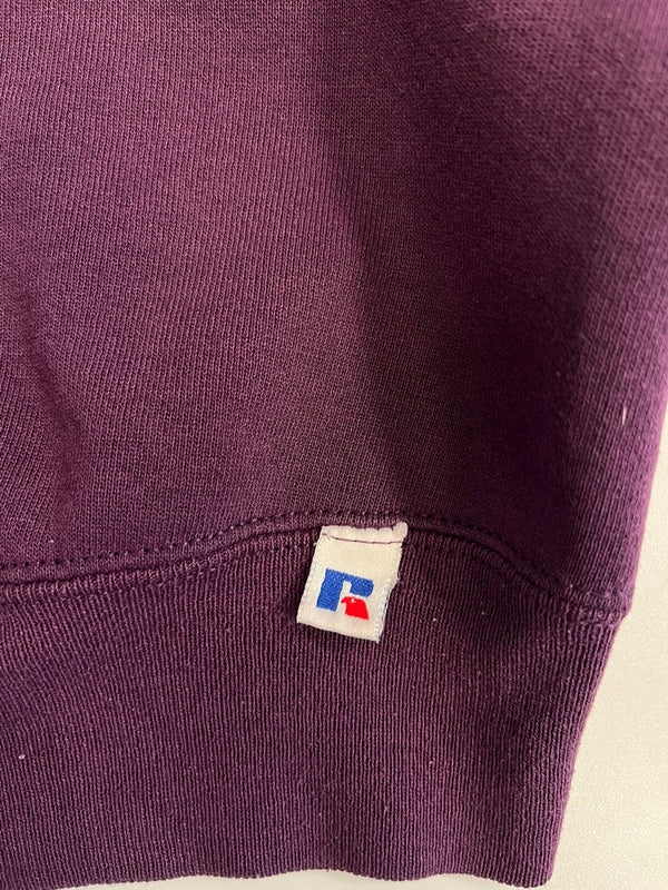 ラッセルアスレチック RUSSELL ATHLETIC 90’s 90年代 トリコ刺繍タグ 無地 前V ヴィンテージ vintage USA製 アメリカ製 XL スウェット パープル LLサイズ 101MT-4493
