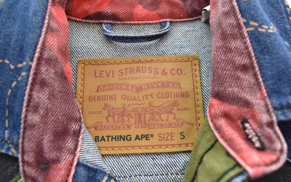 ア ベイシング エイプ A BATHING APE Levi’s リーバイス BAPE CAMOトラッカージャケット ジャケット マルチカラー Sサイズ 103MT-3176