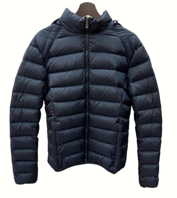 ジョット JOTT DOWN JACKET ダウン ジャケット フード ファー FUR NAVY 紺 ジャケット ワンポイント ネイビー Mサイズ 104LT-31