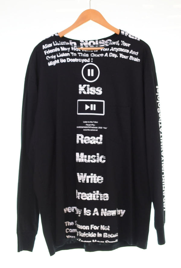 タカヒロミヤシタ  TAKAHIROMIYASHITA  THE SOLOIST ザ ソロイスト  22ss  sc.0196ss22 44 ロンT ブラック 103MT-2798