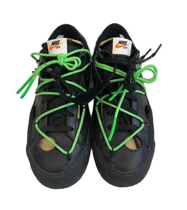 ナイキ NIKE ×Off-White Blazer Low Black and Electro Green オフホワイト ブラック アンド エレクトログリーン メンズ靴 スニーカー ブラック 26cm 101sh-2422