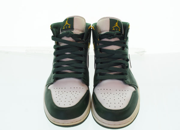 ナイキ NIKE AIR JORDAN 1 MIDエアジョーダン 1 ミッド 554724-371 メンズ靴 スニーカー グリーン 27cm 103S-1234