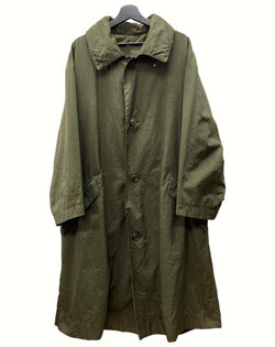 イッセイミヤケ ISSEY MIYAKE 90s NYLON LONG COAT ナイロン ロング コート アーカイブ アウター ジャケット 緑 ME23-FA008 コート 無地 カーキ Mサイズ 104MT-826