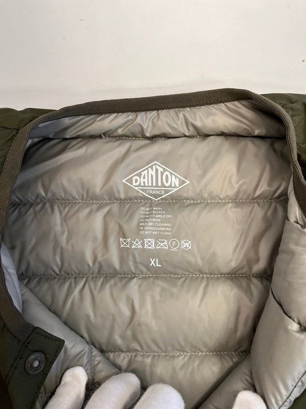 ダントン DANTON ダウンジャケット インナーダウン 中綿 オリーブ 緑 KW12-111-02 XL ジャケット カーキ 101MT-5256