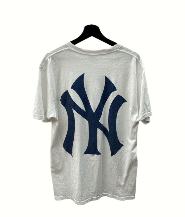 シュプリーム SUPREME New York Yankees ニューヨークヤンキース Box Logo Tee ボックスロゴ 半袖 カットソー バックプリント WHITE 白 Tシャツ ロゴ ホワイト Lサイズ 104MT-717