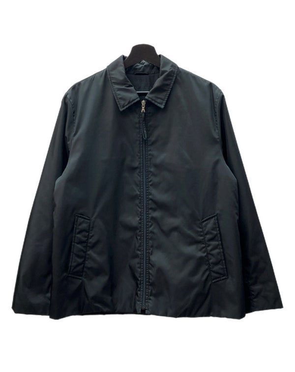 プラダ PRADA NYLON JACKET ナイロン ジャケット ジップアップ アーカイブ アウター 黒 ジャケット 無地 ブラック Sサイズ 104MT-1549