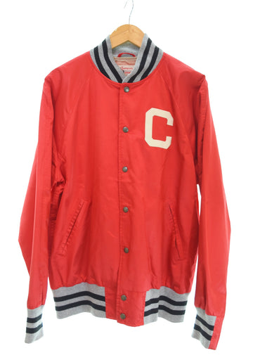 チャンピオン Champion TODD SNYDER SNAP BUTTON VARSITY Jacket  スタジャン コーチジャケット 赤 ジャケット レッド Lサイズ 103MT-2174