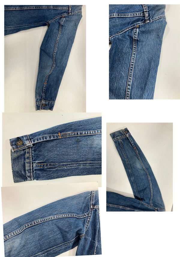 リーバイス Levi's 70's 70s 70年代 70505 BIGE ビッグE ボタン裏524刻印 デニムジャケット Gジャン ヴィンテージ Vintage - ジャケット ブルー フリーサイズ 101MT-3619