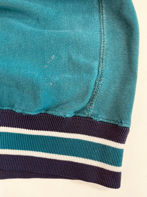 チャンピオン Champion 90s~ 刺繍タグ REVERSE WEAVE リバースウィーブ US古着 ターコイズ系 グリーン系 リブライン ボロ XL スウェット  LLサイズ 101MT-4597