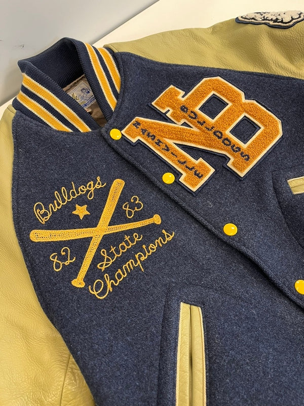 ホワイツビル Whitesville スタジャン ウール 紺 WV10733/734 表記サイズ36 ジャケット ネイビー 101MT-4634