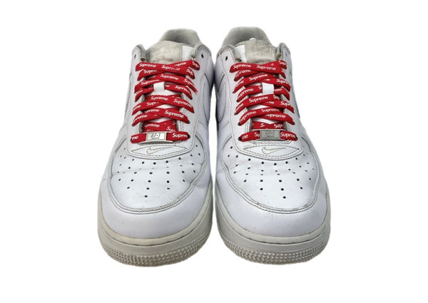 ナイキ NIKE 23年製 × SUPREME シュプリーム AIR FORCE 1 LOW エア フォース ロー ボックスロゴ シューズ 白 CU9225-100 メンズ靴 スニーカー ホワイト 28cm 104S-950