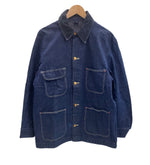 ラングラー Wrangler 70's 70年代 デニム カバーオール 襟コーデュロイ BLUE BELL ブルーベル ジャケット ブルー 101MT-4791