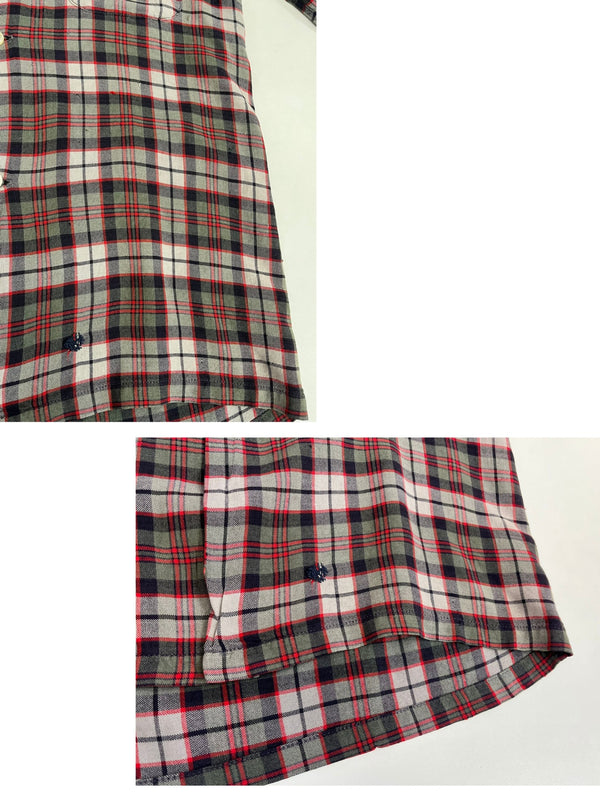 ヴィンテージ vintage 50's～60's 50年代 60年代 harper チェック 開襟 オープンカラーシャツ ボックス ループカラー 半袖シャツ レッド Mサイズ 101MT-4128