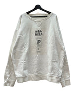 メゾンマルジェラ Maison Margiela 19AW OVERSIZE SWEATSHIRT オーバーサイズ スウェットシャツ クルーネック 長袖 白 S50GU0101 S25405 サイズ 44 スウェット プリント ホワイト 104MT-2210