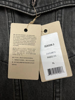 イージー YEEZY SEASON 5 DENIM JACKET デニム ジャケット ワーク オーバーサイズ Gジャン アウター 灰 ジャケット 無地 グレー XLサイズ 104MT-1705