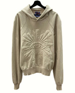 ハウスオブエラー House of Errors eye hoodie LONDON 刺繡 スウェット プルオーバー フーディ パーカー 白 パーカ ロゴ ベージュ Lサイズ 104MT-1234