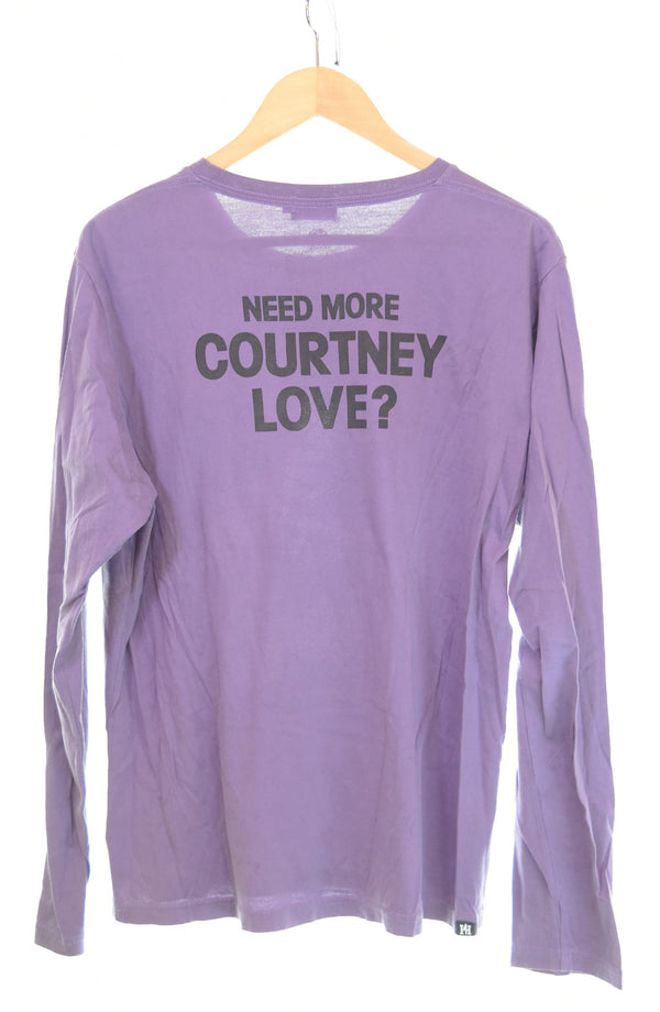 ヒステリックグラマー HYSTERIC GLAMOUR COURTNEY LOVE HELLO BOYS pt T-SH フォトプリント 長袖Tシャツ 0253CL11 ロンT パープル Lサイズ 103MT-3124