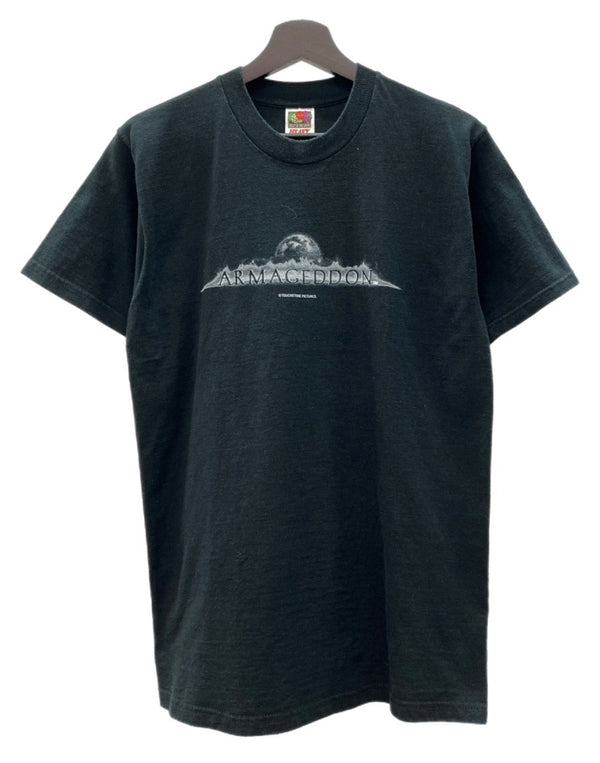 US US古着 90s 00s ARMAGEDDON TEE アルマゲドン Tシャツ Fruit of the Loomタグ ムービーT 映画 半袖 黒 Tシャツ ロゴ ブラック Mサイズ 104MT-2348