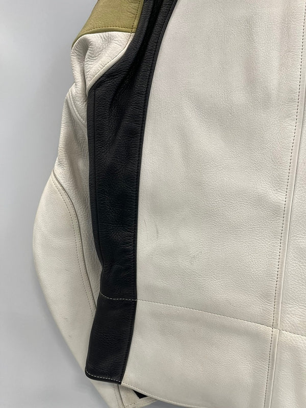 クシタニ KUSHITANI レザージャケット バイカースタイル バイカージャケット レーシングジャケット 白 ジャケット ホワイト 101MT-5226