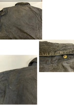 バブアー BARBOUR 90's 90年代 3ワラント BORDER ボーダー ワックス コットン オイルドジャケット コート VINTAGE ヴィンテージ A205 ジャケット ネイビー 101MT-5234