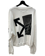 オフホワイト OFF-WHITE ABSTRACT SPLIT ARROWS SWEAT SHIRT スウェット トレーナー 白 スウェット ロゴ ホワイト XLサイズ 104MT-1462