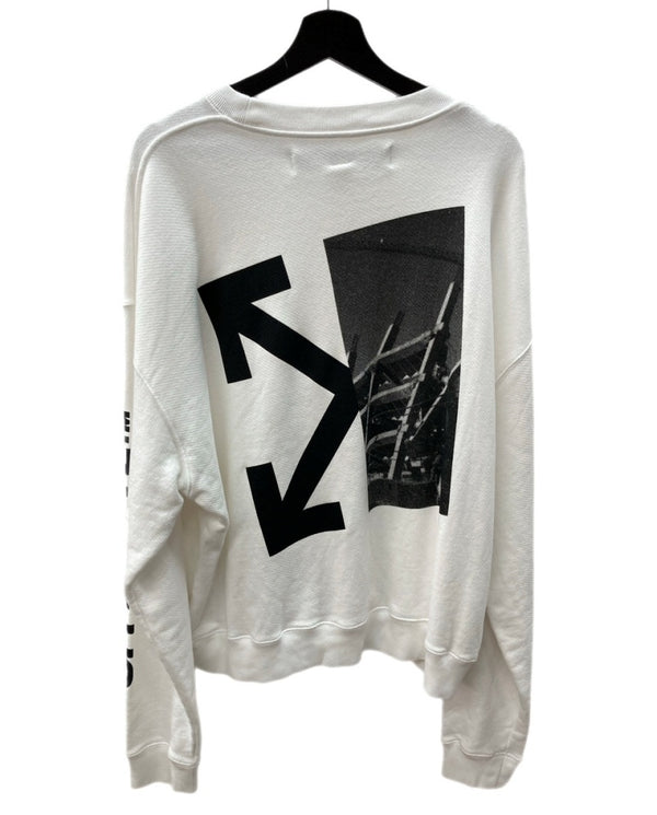 オフホワイト OFF-WHITE ABSTRACT SPLIT ARROWS SWEAT SHIRT スウェット トレーナー 白 スウェット ロゴ ホワイト XLサイズ 104MT-1462