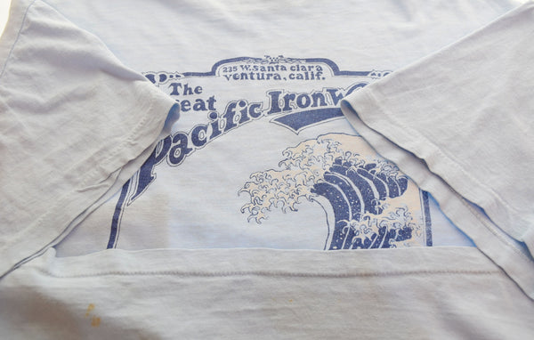 グレート パシフィック アイアン ワークス THE GREAT PACIFIC IRON WORKS 70's POCKET T-SHIRTS VINTAGE Tee 70年代 70s ヴィンテージ アウトドア  L Tシャツ ブルー 103MT-2986