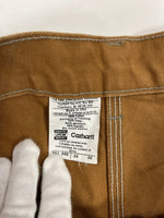 カーハート Carhartt ダブルニー ペインターパンツ US古着 USA製 ワークパンツ B01 BRN カーゴパンツ ブラウン 34×30 101MB-721
