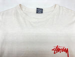 ステューシー STUSSY Skate Tough Tee T-shirt 半袖 カットソー クルーネック コットン ホンジュラス製 バックプリント WHITE 白 Tシャツ ロゴ ホワイト Lサイズ 104MT-1786