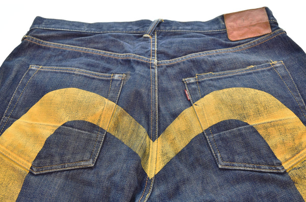エヴィス EVISU Lot2000 No2 イエロービッグカモメ デニムパンツ LOT2000 デニム ブルー 38 103MB-551