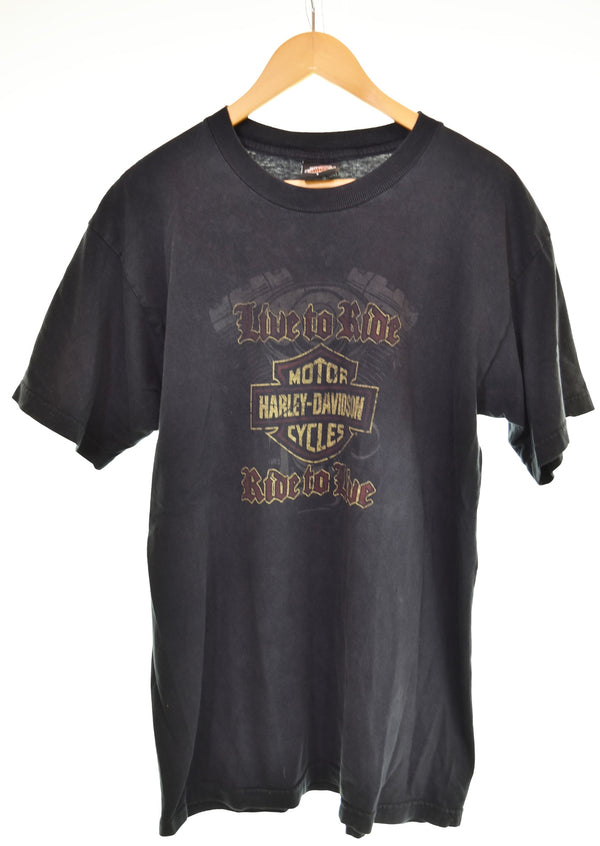 ハーレーダビットソン Harley Davidson 00s 00's RIDE TO LIVE 両面プリントTシャツ Tシャツ ブラック Lサイズ 103MT-3122