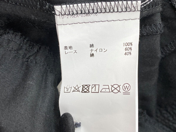 ピンクハウス PINKHOUSE 24SS ストライプ使い ノースリーブ フリル ドレス DRESS レース 刺繍 リボン ピコフリル ロリータ ゴシック パンク BLACK 黒 A2141FAY308 ワンピース 花・植物 ブラック 104LT-204