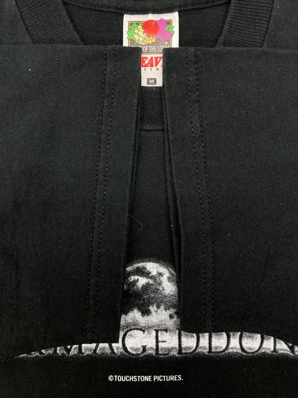 US US古着 90s 00s ARMAGEDDON TEE アルマゲドン Tシャツ Fruit of the Loomタグ ムービーT 映画 半袖 黒 Tシャツ ロゴ ブラック Mサイズ 104MT-2348