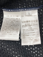 クルニ CULLNI Bi Color Mesh Knit Short Sleeve Pullover メッシュ ニット ショート スリーブ プルオーバー 紺 サイズ 1 トップスその他 ボーダー ネイビー 104MT-1911